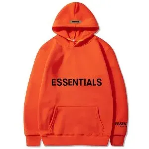 Fear of God Essentials Graphic Orange Hoodie