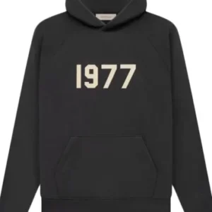 Black 1977 Essentials Hoodie